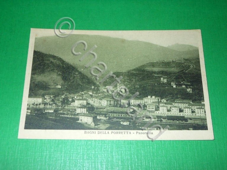 Cartolina Bagni della Porretta - Panorama 1930 ca.