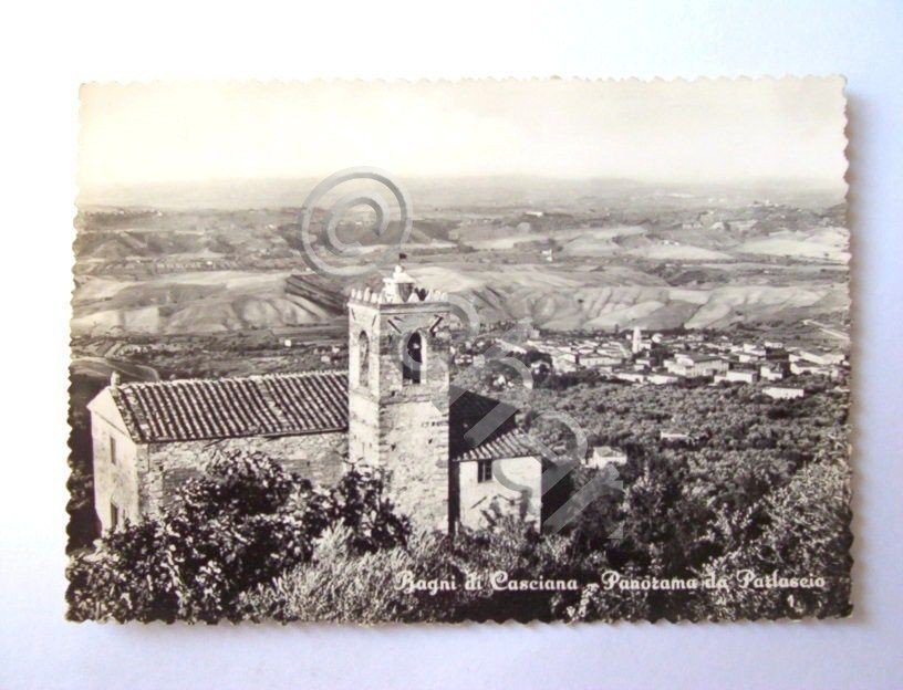 Cartolina Bagni di Casciana - Panorama 1953.