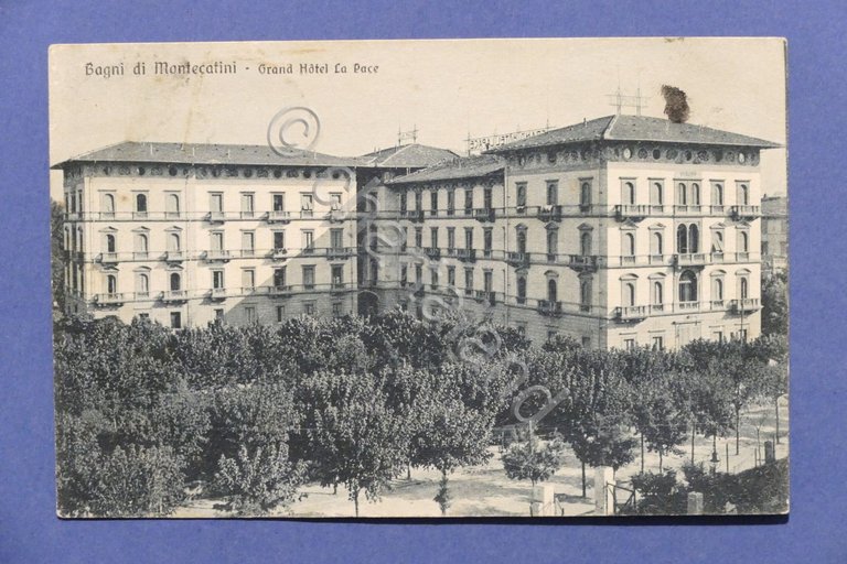Cartolina Bagni di Montecatini - Grand Hotel La Pace - …