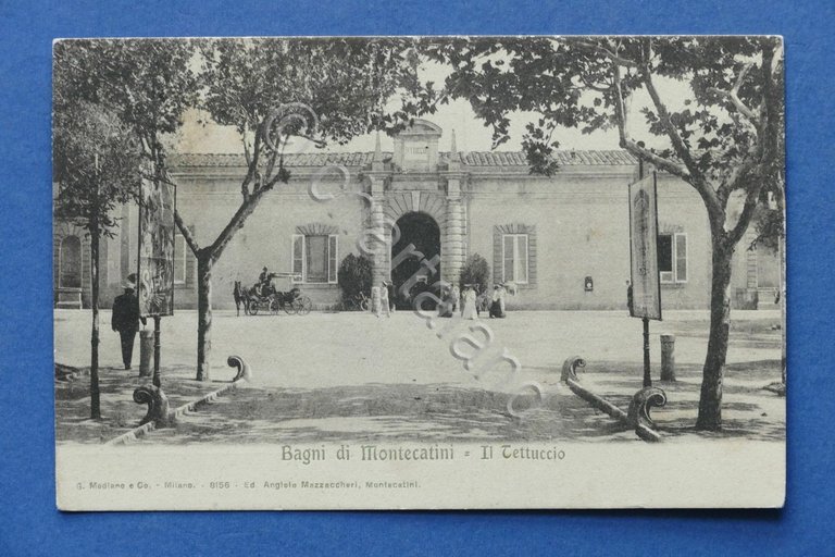 Cartolina Bagni di Montecatini - Il Tettuccio - 1906.