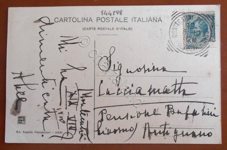 Cartolina Bagni di Montecatini - Sorgente Rinfresco (Ingresso) - 1910