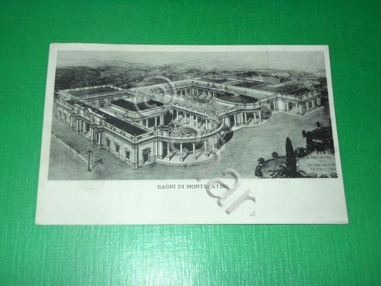 Cartolina Bagni di Montecatini - Veduta panoramica 1925 ca