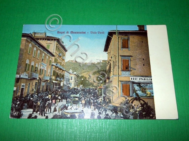 Cartolina Bagni di Montecatini - Viale Verdi 1911