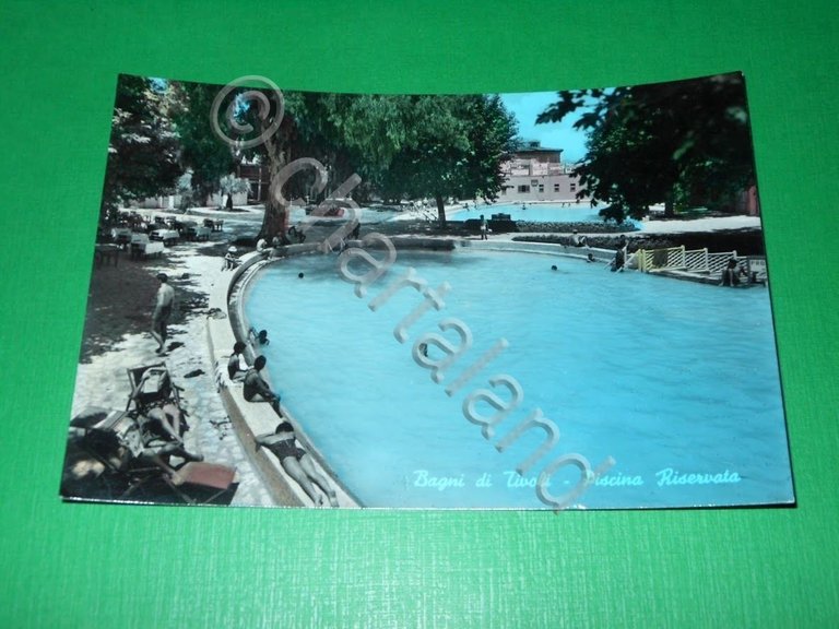 Cartolina Bagni di Tivoli - Piscina Riservata 1964.