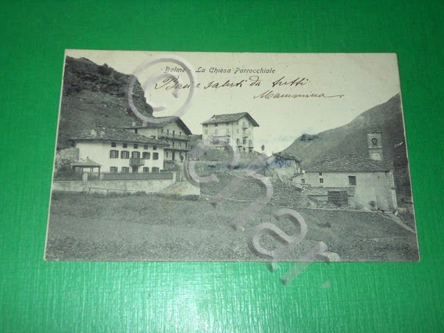 Cartolina Balme - La Chiesa Parrocchiale 1903.