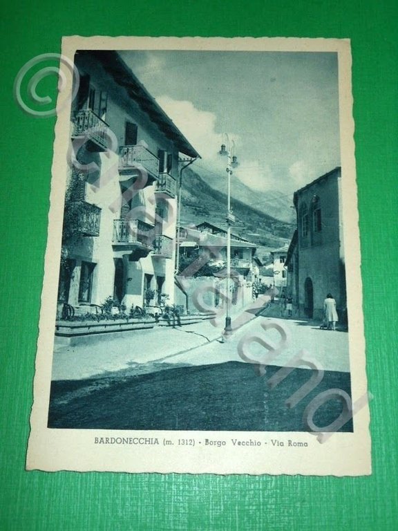 Cartolina Bardonecchia - Borgo Vecchio - Via Roma 1945 ca …