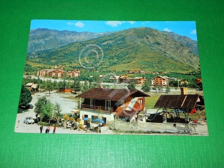 Cartolina Bardonecchia - Campo Smith e Borgo S. Francesco 1964.