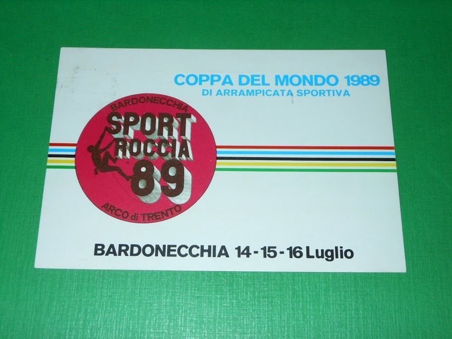 Cartolina Bardonecchia - Coppa del mondo di Arrampicata Sportiva 1989.