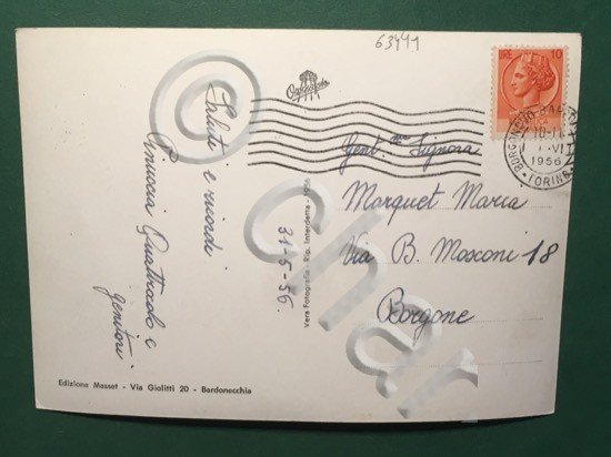 Cartolina Bardonecchia - La Diga di Ronchemolles - 1956