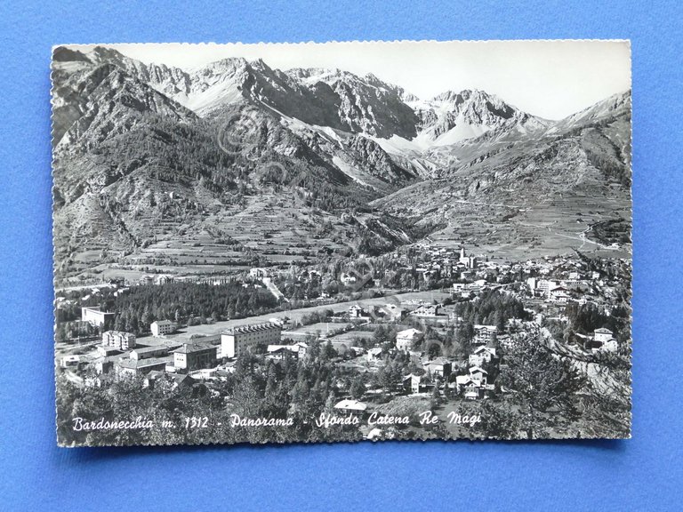 Cartolina Bardonecchia - Panorama - Sfondo Catena Re Magi - …