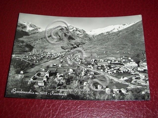Cartolina Bardonecchia - Panorama generale 1954
