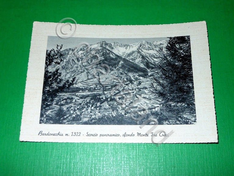 Cartolina Bardonecchia - Scorcio panoramico con il Monte Tre Croci …