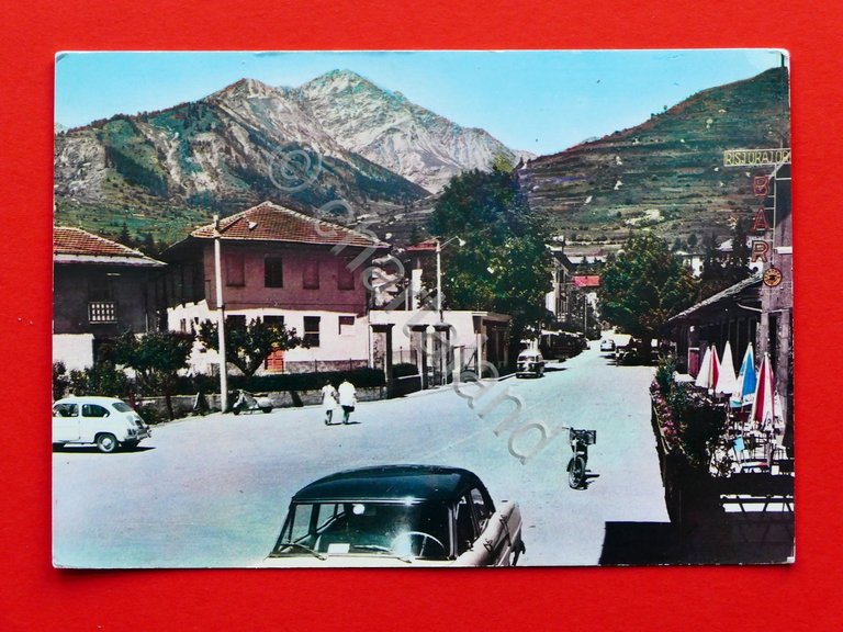 Cartolina Bardonecchia - Viale Stazione - 1968