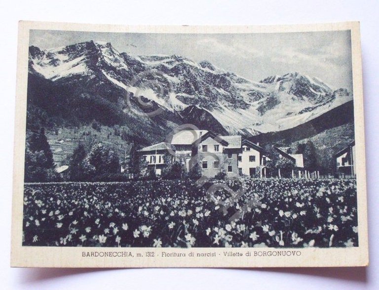 Cartolina Bardonecchia - Villette di Borgonuovo 1941