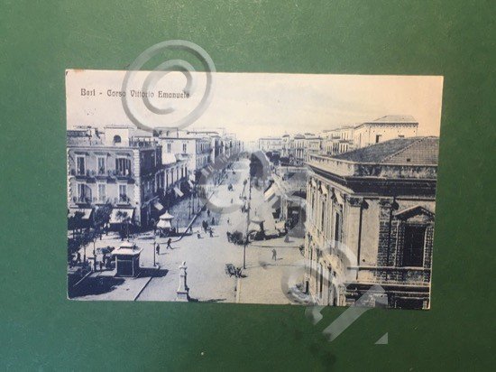 Cartolina Bari - Corso Vittorio Emanuele - 1920