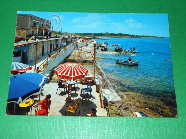 Cartolina Bari - Palese - Spiaggia 1965 ca