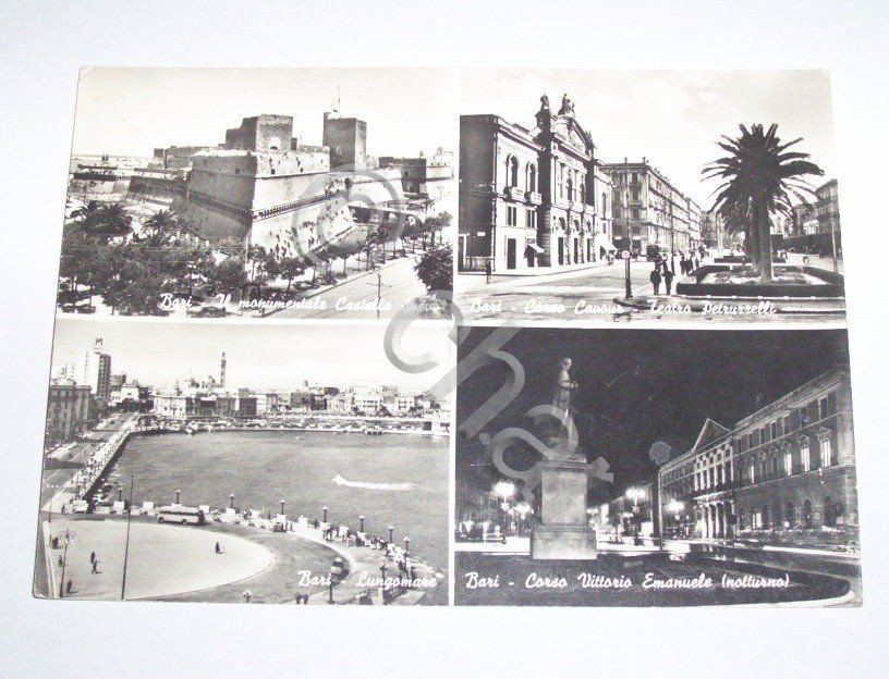 Cartolina Bari - Vedute diverse 1964.