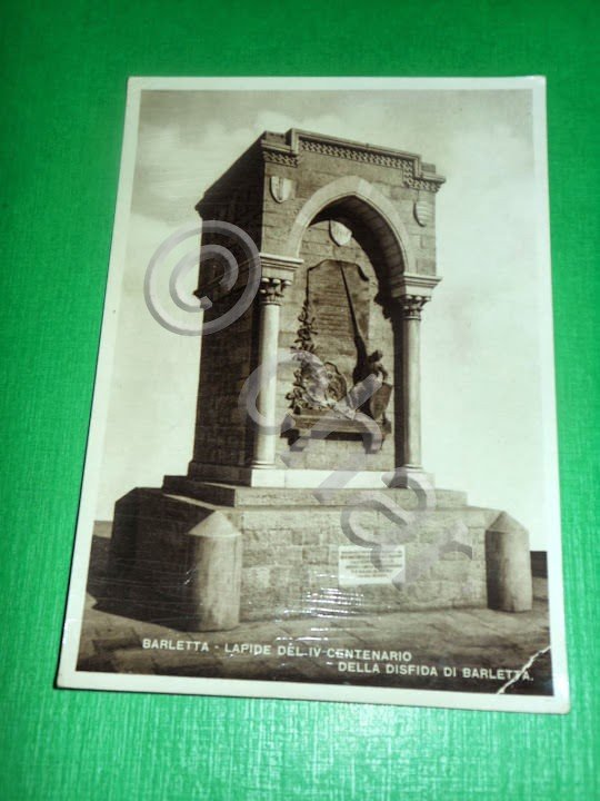 Cartolina Barletta - Lapide de IV Centenario della Disfida di …