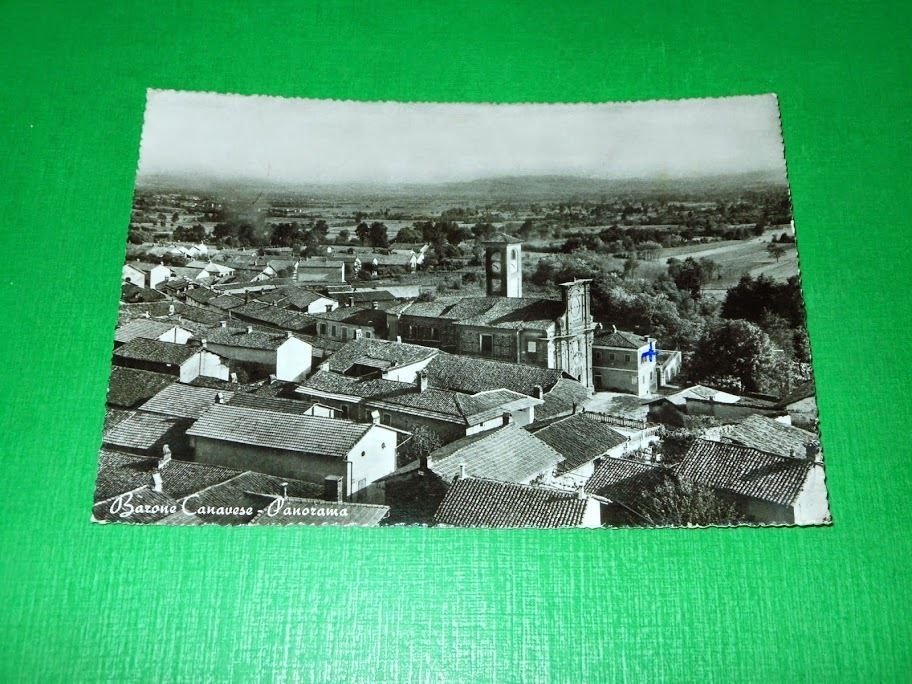 Cartolina Barone Canavese - Panorama 1960.