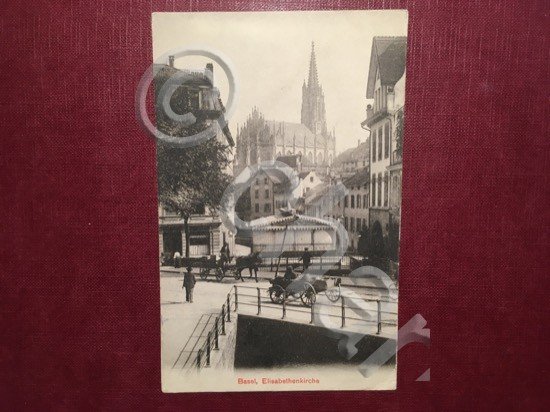 Cartolina Basel - Elisabethenkirche - 1908