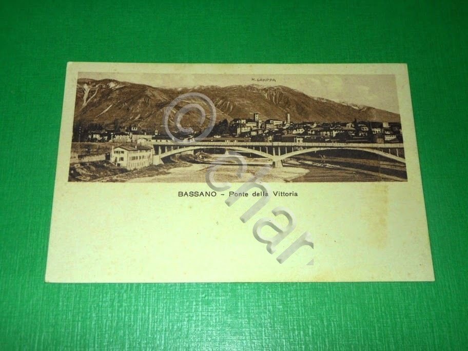 Cartolina Bassano - Ponte della Vittoria 1925 ca.
