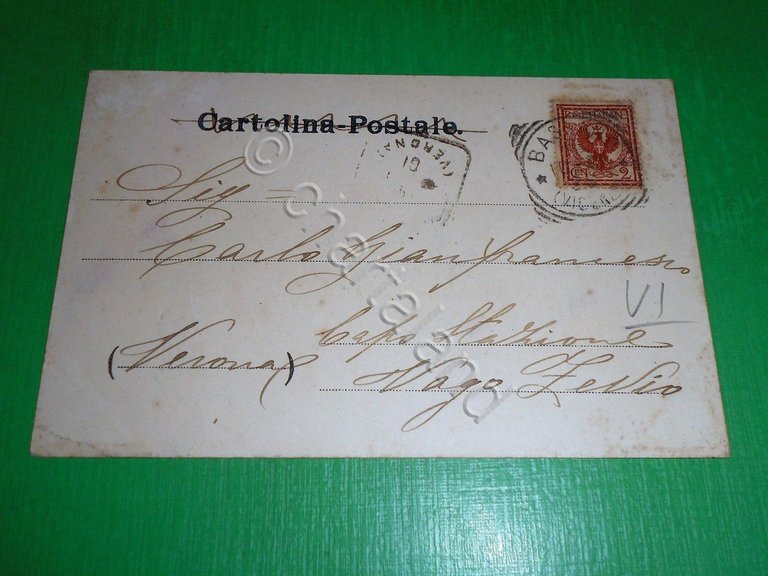 Cartolina Bassano del Grappa - Ponte sul Brenta 1901.