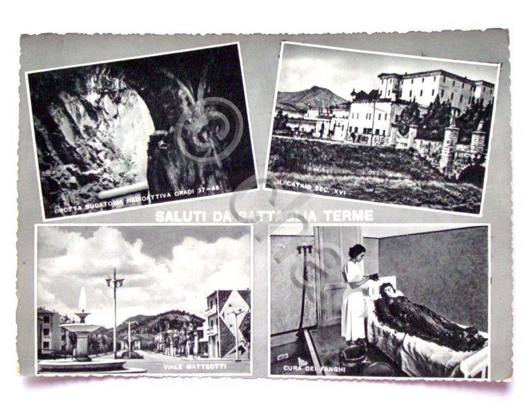 Cartolina Battaglia Terme - Vedute diverse 1960