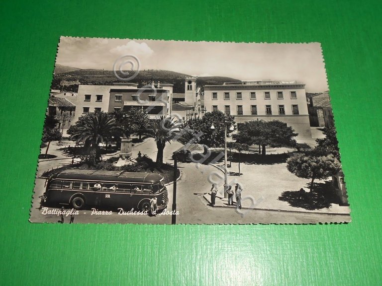 Cartolina Battipaglia - Piazza Duchessa d'Aosta 1954.