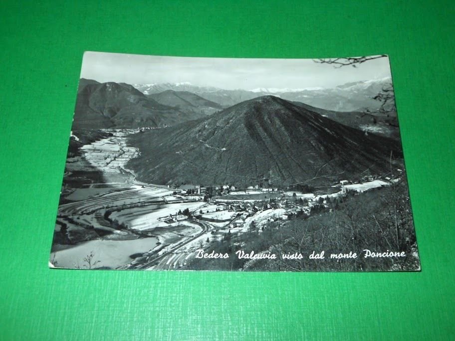 Cartolina Bedero Valcuvia visto dal monte Poncione 1958.