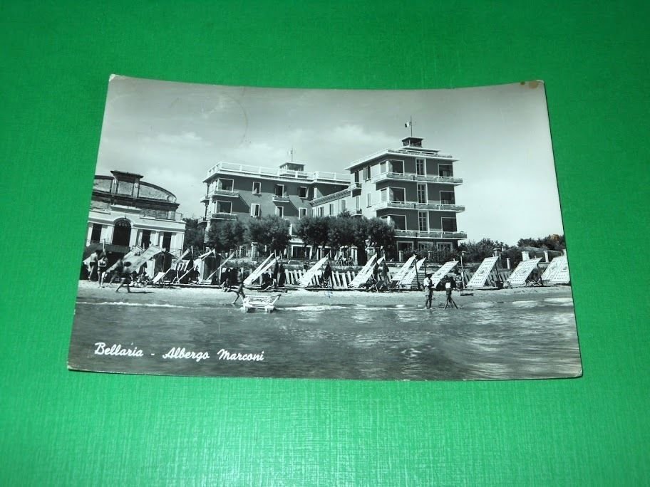 Cartolina Bellaria - Albergo Marconi 1951.