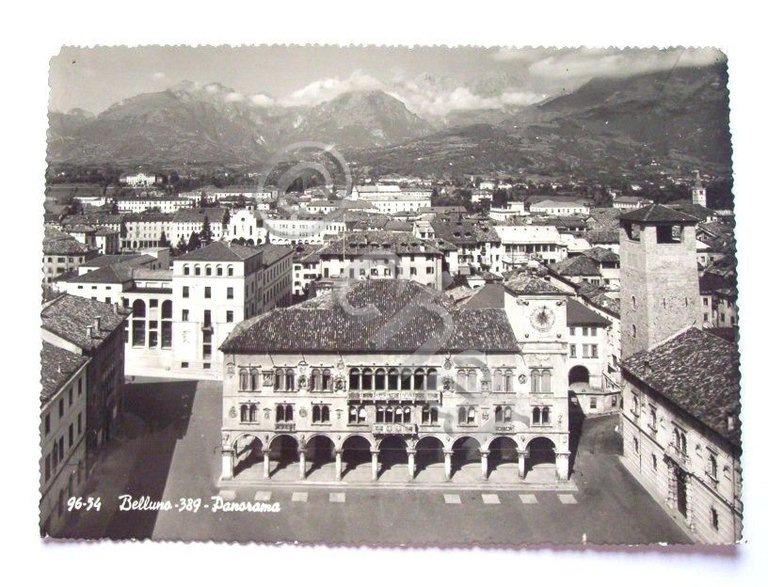 Cartolina Belluno - Panorama generale 1955 ca | Immagine Gallery 2