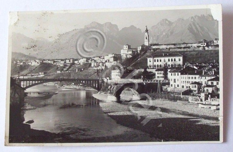 Cartolina Belluno col Ponte della Vittoria 1950 | Immagine Gallery 2