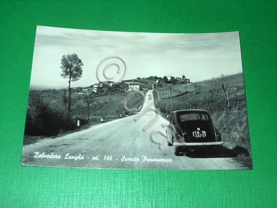 Cartolina Belvedere Langhe - Scorcio panoramico 1955 ca.