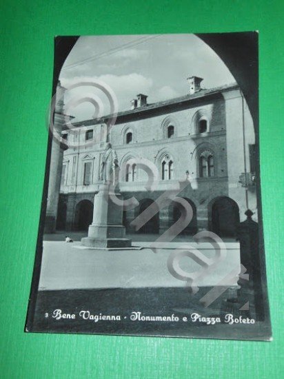 Cartolina Bene Vagienna ( Cuneo ) - Monumento e Piazza …
