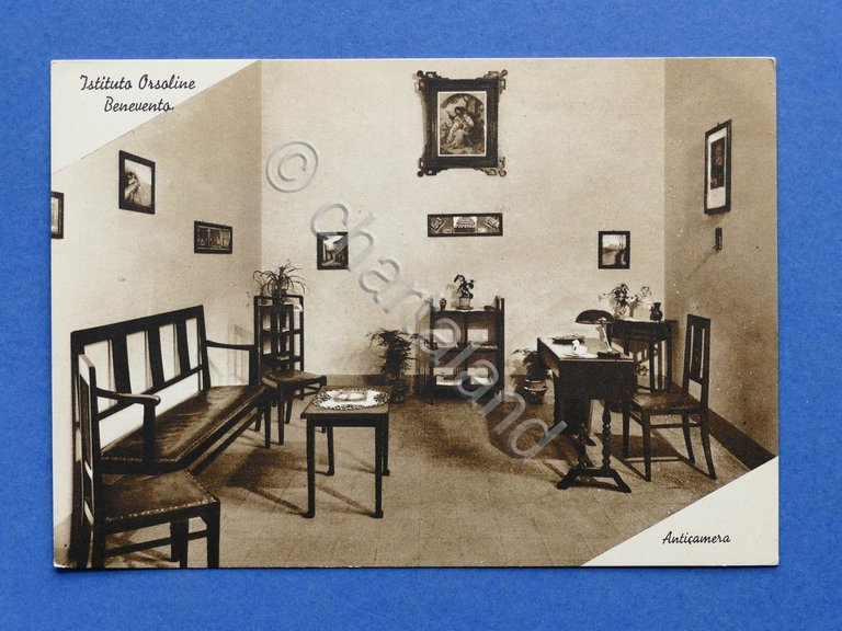 Cartolina Benevento - Istituto Madri Orsoline - Anticamera - 1940 …