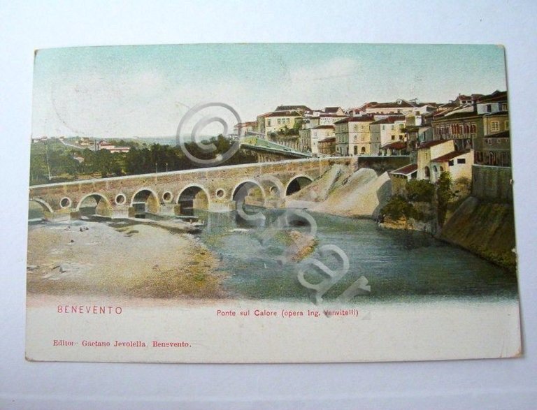 Cartolina Benevento - Ponte sul Calore 1913