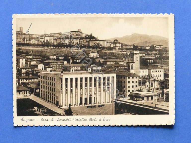 Cartolina Bergamo - Casa A. Locatelli - 1940 ca..