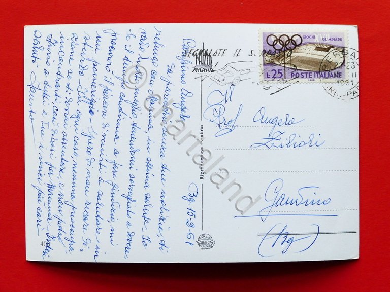 Cartolina Bergamo - Colle S. Vigilio e Seminario - 1961.