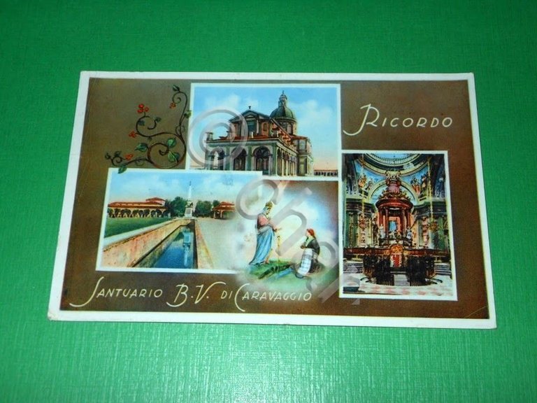 Cartolina Bergamo - Santuario B. V. di Caravaggio - Vedute …