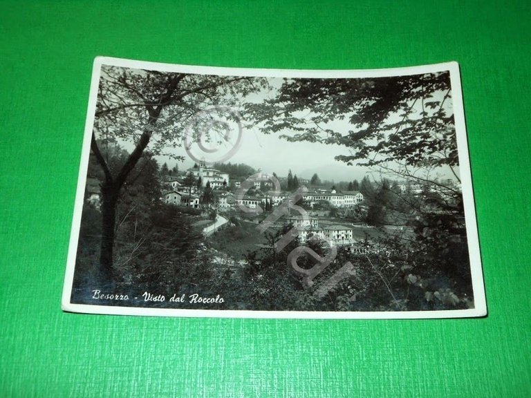 Cartolina Besozzo - Visto dal Roccolo 1957.