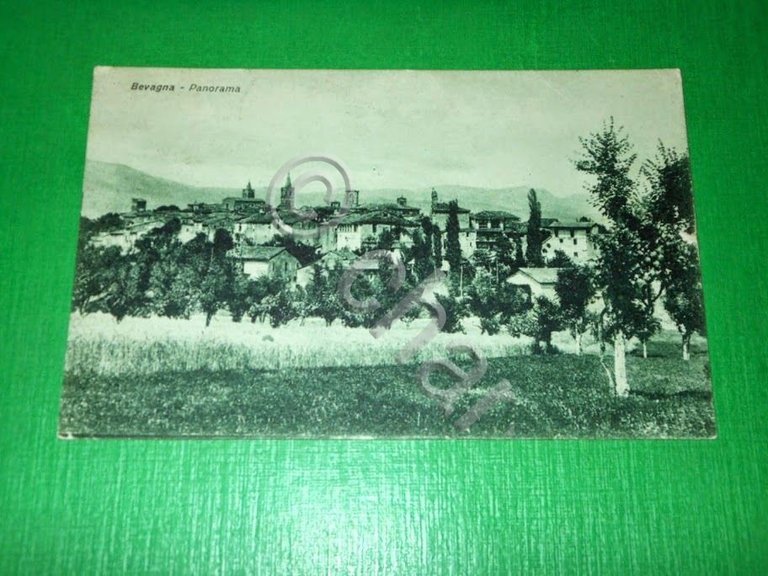Cartolina Bevagna - Panorama 1930