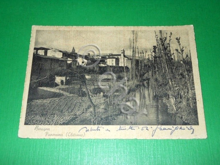 Cartolina Bevagna - Panorama 1942