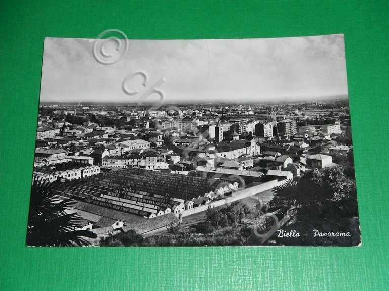 Cartolina Biella - Panorama 1954.
