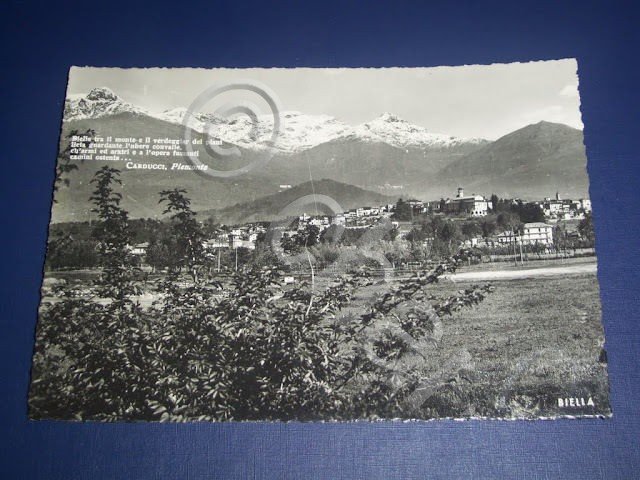 Cartolina Biella - Scorcio panoramico 1953.