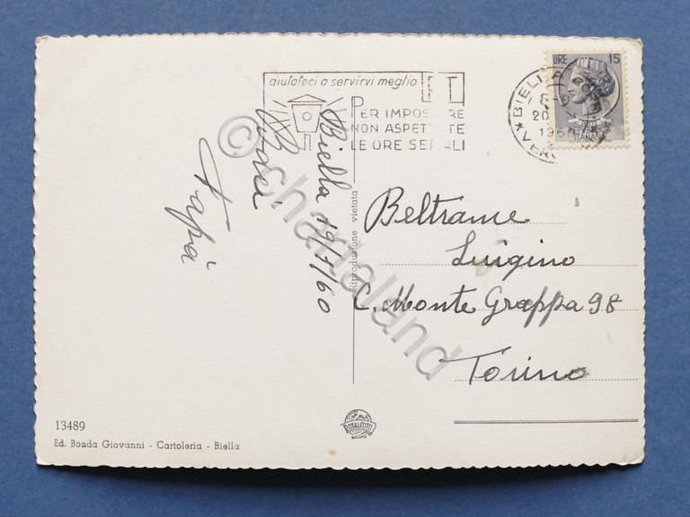 Cartolina Biella - Varie vedute - 1960