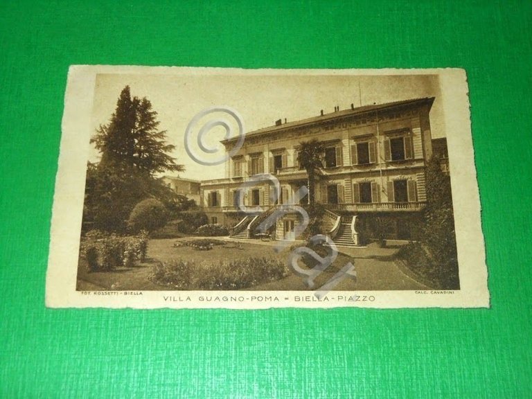 Cartolina Biella Piazzo - Villa Guagno Poma 1931