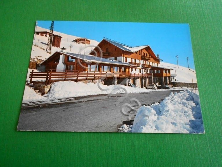 Cartolina Bielmonte - Panoramica Zegna - Albergo Ristorante Bucaneve 1980.
