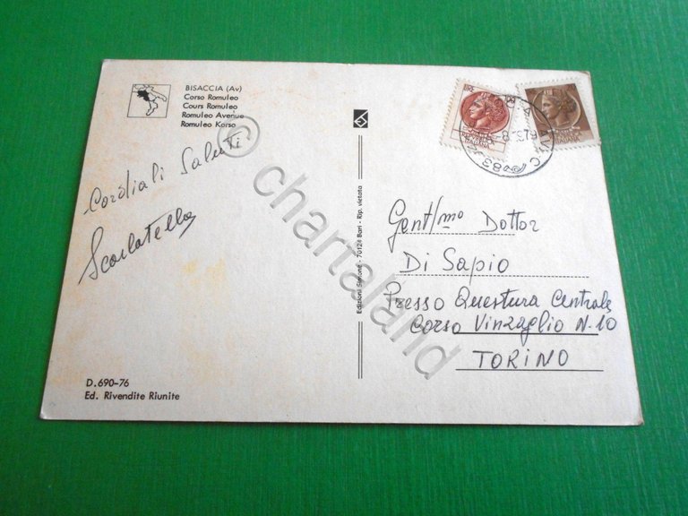 Cartolina Bisaccia ( Avellino ) - Corso Romuleo 1979.