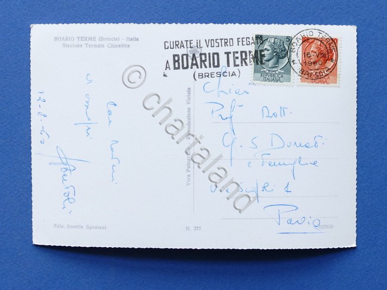 Cartolina Boario Terme - Hotel Excelsior Palace - Notturno - …