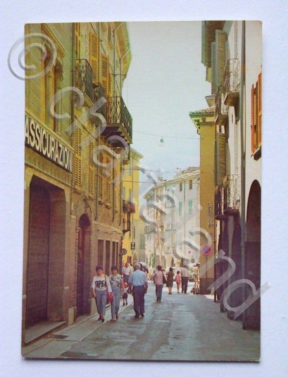 Cartolina Bobbio - Contrada di Porta Nuova 1970 ca